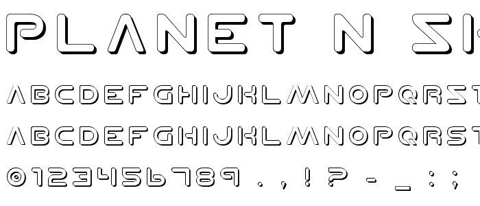Planet N Shadow font